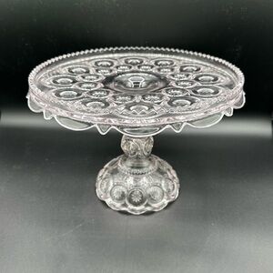 Vintage LE Smith Moon & Stars Cake Plate – Clear, 10"- Extraordinary Condition